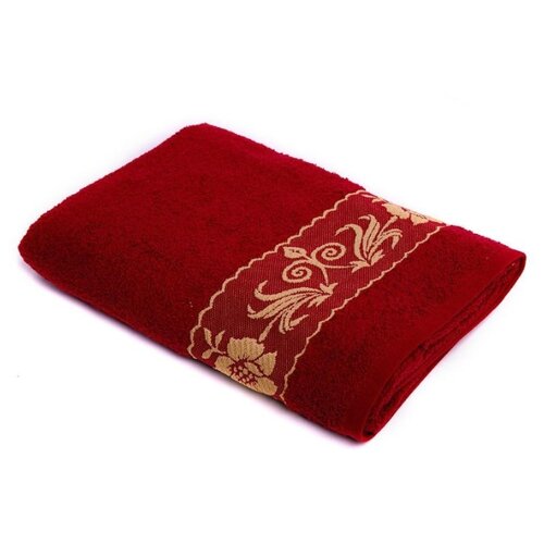 фото Полотенце "арт дизайн прованс" махровое; бордовый; размер 70 х 140 артдизайн