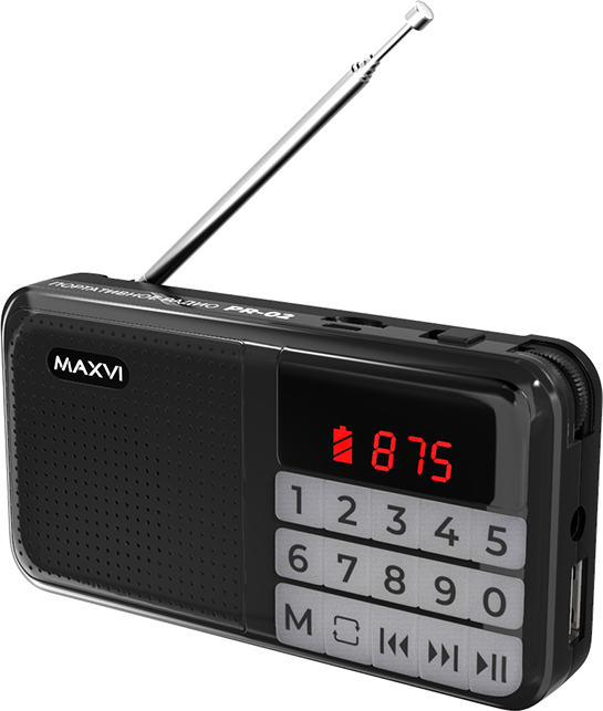 Радиоприемник Maxvi PR-02 Чёрный