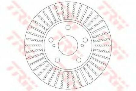 Диск тормозной передний TOYOTA COROLLA, AURIS (E18) (277мм) DF6679 (упаковка 2 шт.), TRW DF6679
