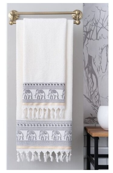 фото Полотенце ARYA HOME Arya Luck жаккард с бахромой 50х90