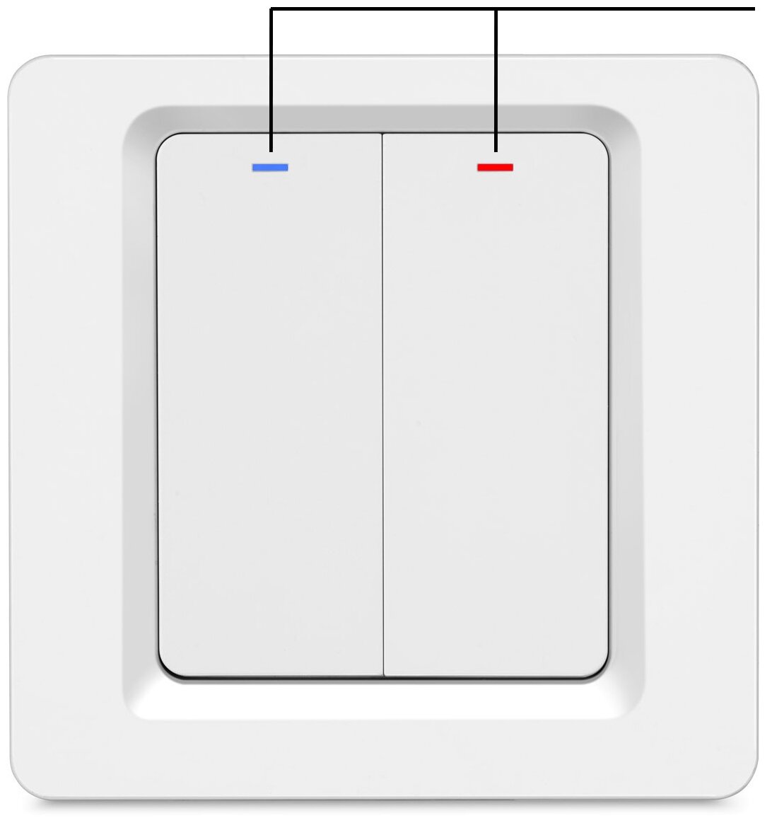 Умный выключатель ROXIMO, двухкнопочный, SWBTN01-2 - фотография № 7