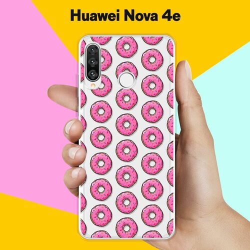 Силиконовый чехол Пончики на Huawei Nova 4e силиконовый чехол пончики на huawei nova 3e