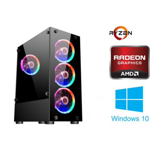 TopComp AK 121980002 AMD Ryzen 7 5700X/Amd A520/16/HDD 1000/SSD 480/AMD RX 6600 8gb/Win10 Пробная/black