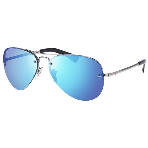 солнцезащитные очки ray ban авиаторы оправа металл зеркальные серебряный Солнцезащитные очки Ray-Ban, бесцветный, серый