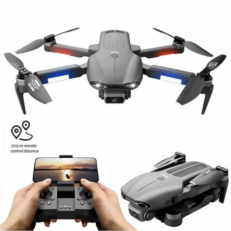 Квадрокоптер F9 про GPS Drone 6K двойная HD камера профессиональная аэрофотосъемка бесщеточный мотор 3 аккумулятора время полета 90 минут