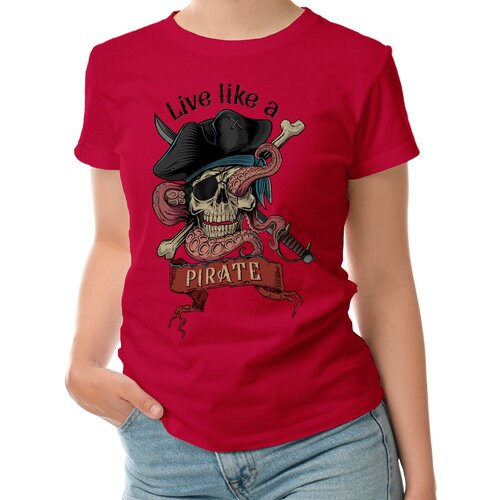 фото Футболка roly, размер s, красный