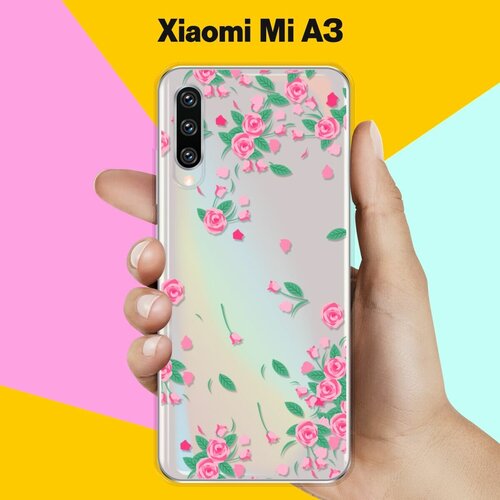 Силиконовый чехол Розочки на Xiaomi Mi A3