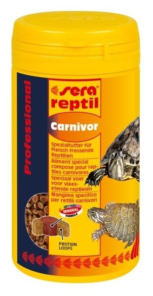 Сухой корм для рыб рептилий Sera Reptil Professional Carnivor