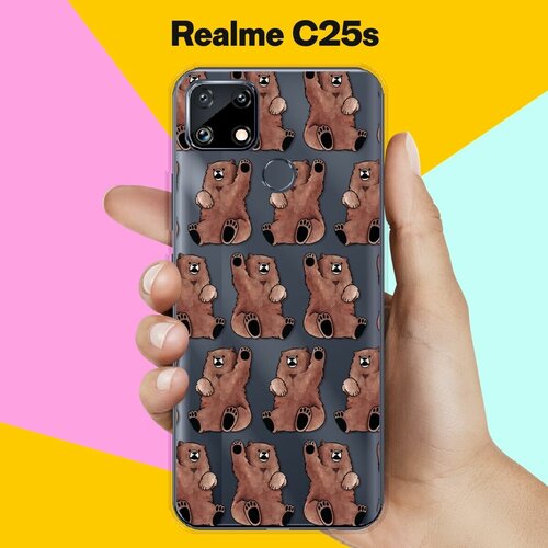 Силиконовый чехол на realme C25s Медведи / для Реалми Ц25с силиконовый чехол на realme 5 медведи для реалми 5