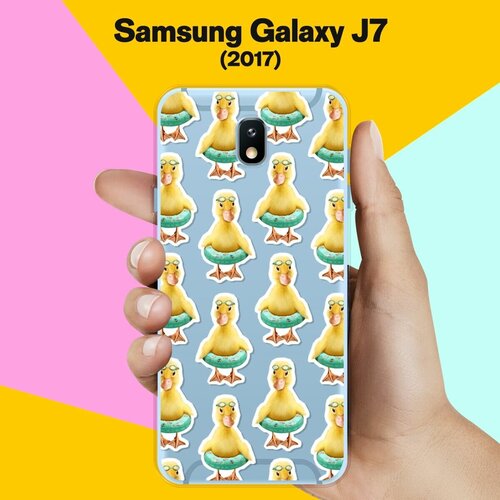 Силиконовый чехол на Samsung Galaxy J7 (2017) Утята-спасатели / для Самсунг Галакси Джей 7 2017 силиконовый чехол на samsung galaxy j3 2017 самсунг галакси джей 3 2017 кот на хэллоуин