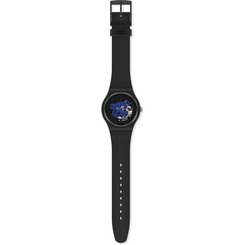 Наручные часы swatch Наручные часы SWATCH TIME TO BLUE BIG SO32B109, черный