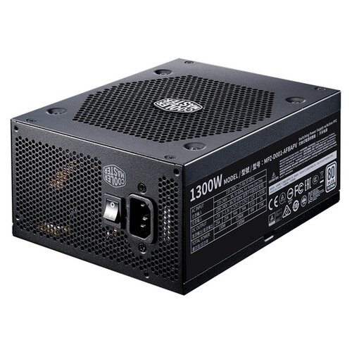 блок питания 600 ватт power supply cooler master elite nex w600 600w atx 120mm 5xsata 2xpci e 6 2 3xmolex apfc 80 white bulk w eu cord Блок питания Cooler Master V1300 Platinum 1300W