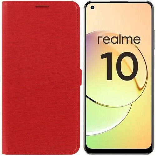 Чехол-книжка Krutoff Eco Book для Realme 10 4G красный чехол krutoff eco book для realme 10 4g черный