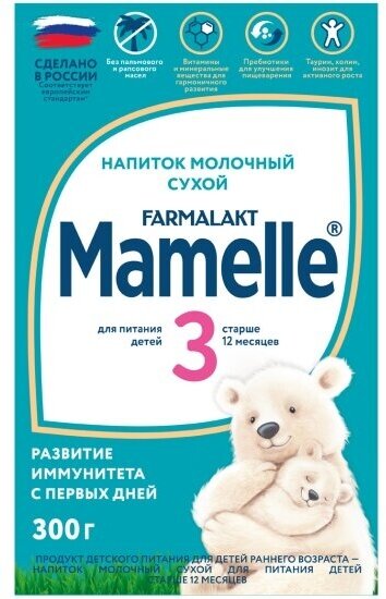 Молочный напиток Mamelle 3 12+ 300 г