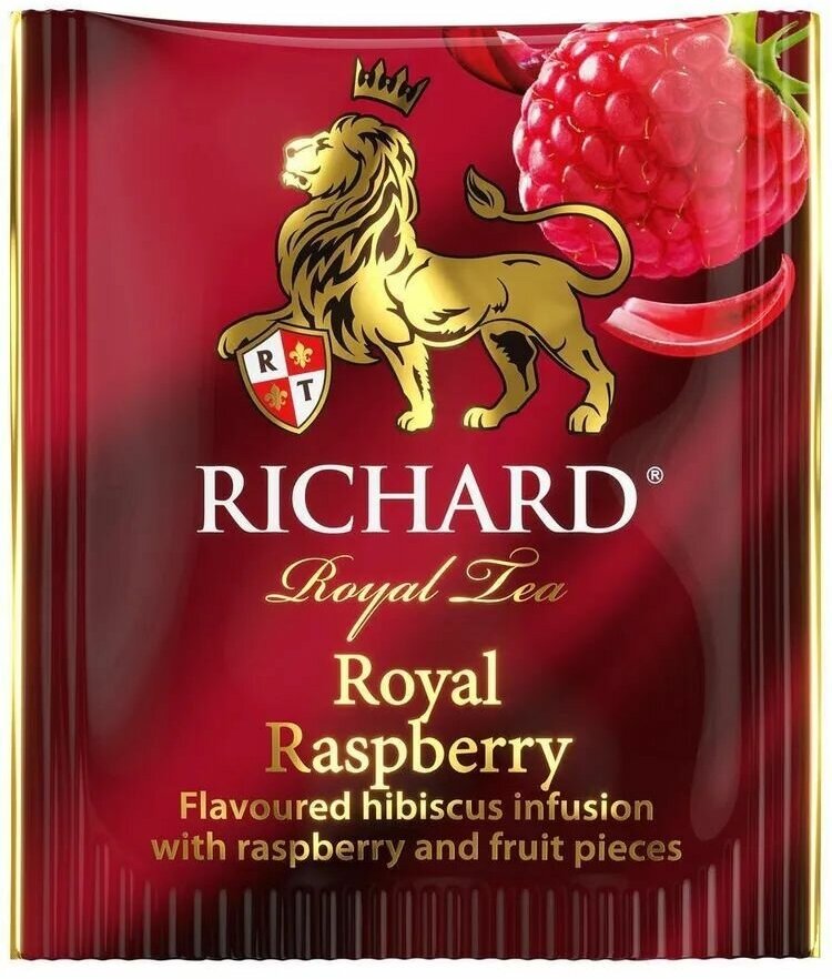 Фруктовый чай "Richard Royal Raspberry" 25 пакетиков 4 упаковки - фотография № 5