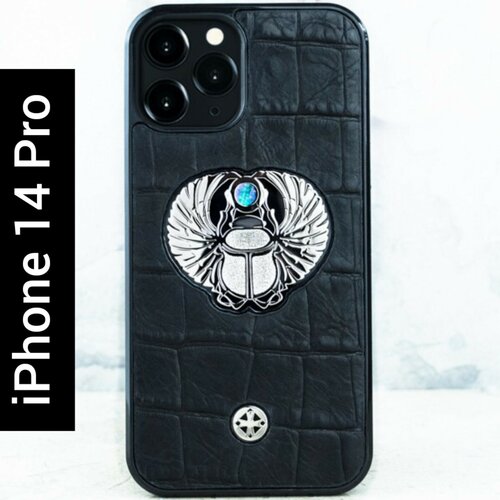 Чехол iPhone 14 Pro - Euphoria HM Scarabaeus CROC Leather