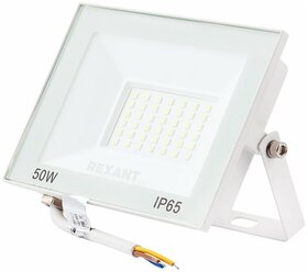 Rexant 605-026 Прожектор светодиодный СДО 50Вт 4000Лм 5000K нейтральный свет, белый корпус