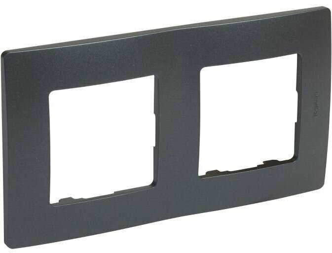 Рамка 2-м Etika антрацит Leg 672582 — фото 1