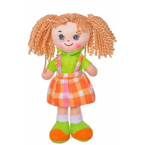 Мягкая игрушка Кукла Лиза в оранжевом платье 20 см