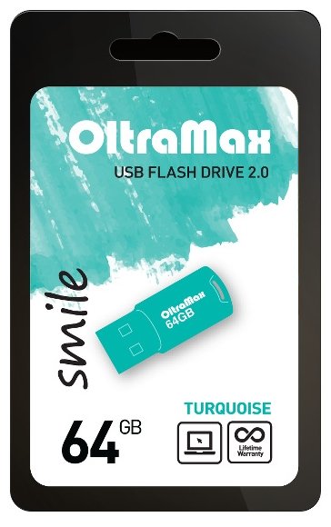 Oltramax 64GB Smile USB2.0 бирюза