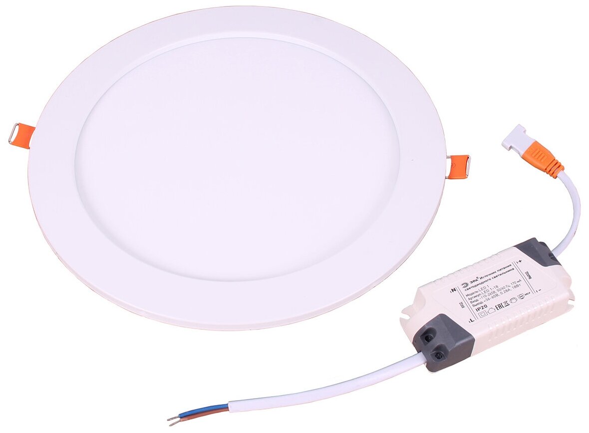 Светодиодный светильник ЭРА LED 1-18-6K/1 18W 6500K 980Лм белый круг