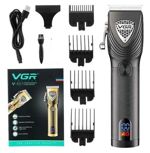 Профессиональная машинка для стрижки волос, бороды и усов VGR V-657 - фотография № 5