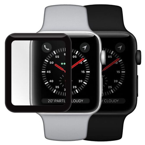 Гибридное стекло Mobius для смарт-часов Apple Watch 3 3D Full Cover (38 мм)