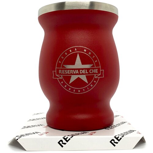Сосуд (калабас) для мате металлический, 240 мл., красный