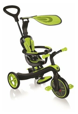 Трехколесный велосипед-беговел Globber Trike Explorer 4in1 green