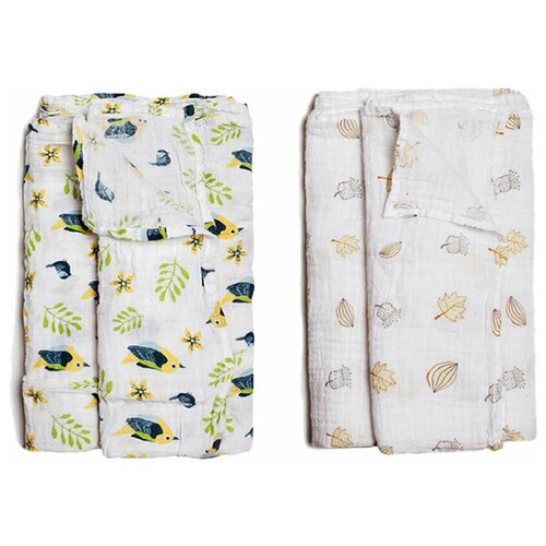 OLANT BABY комплект пеленок из муслина 2 штуки 120х120 см