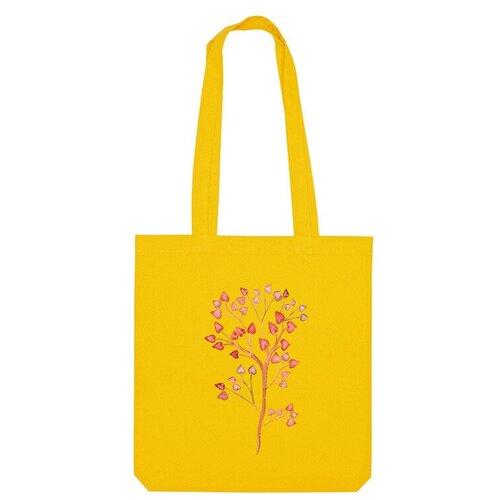 Сумка шоппер Us Basic, желтый сумка дерево любви фиолетовый