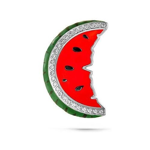 фото Подвеска арбуз с 27 кристаллами swarovski из серебра 13-122-8101 май