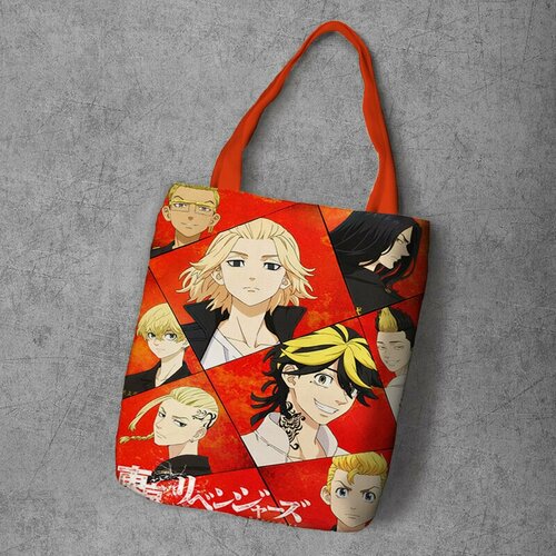 фото Сумка шоппер anime dakimakura, фактура рельефная, мультиколор