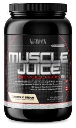 Гейнер Ultimate Nutrition Muscle Juice Revolution 2600, вкус: сливочное печенье, 2120 г