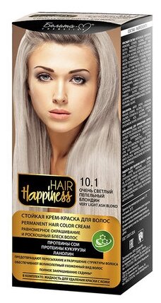 Белита М Стойкая крем-краска для волос серии "HAIR Happiness" тон №10.1 Очень светлый пепельный блондин