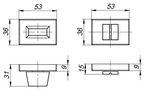 Ручка Armadillo поворотная WC-Bolt BK6 UCS BL-26 черный 41155 - фотография № 4