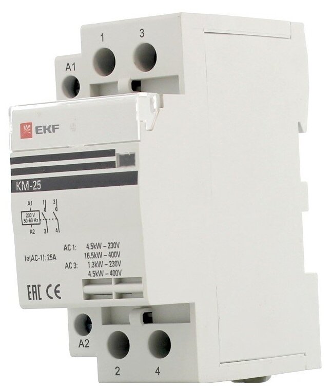 Контактор модульный КМ 40А 2NО (2 мод.) EKF PROxima - фотография № 4