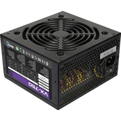 Блок питания Aerocool ATX 750W VX PLUS 750W 2444pin APFC 120mm fan 4xSATA RTL 504400₽