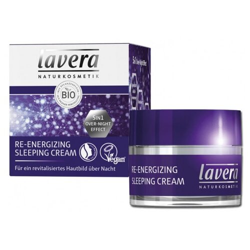 Lavera Re-Energizing Sleeping Cream Восстанавливающий ночной БИО крем для лица с эффектом 5 в 1, 50 мл