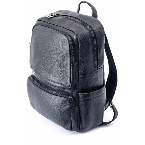 фото Рюкзак универсальный кожаный черный pigeon