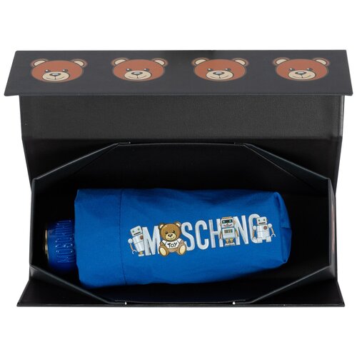 Зонт складной Moschino 8123-SuperminiF Toy Robot Blue