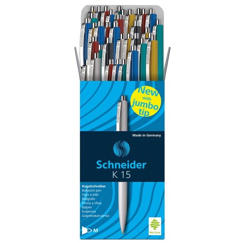 Ручка шариковая автоматическая Schneider K15 (0.5мм, синий цвет чернил) 50шт. (3080)