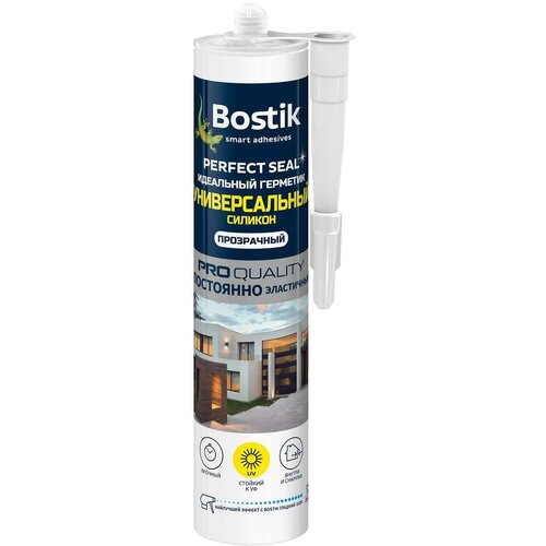 Универсальный идеальный герметик Bostik Perfect Seal силикон прозрачный, 280 мл BOK638530 герметик bostik perfect seal идеальный ванная силикон