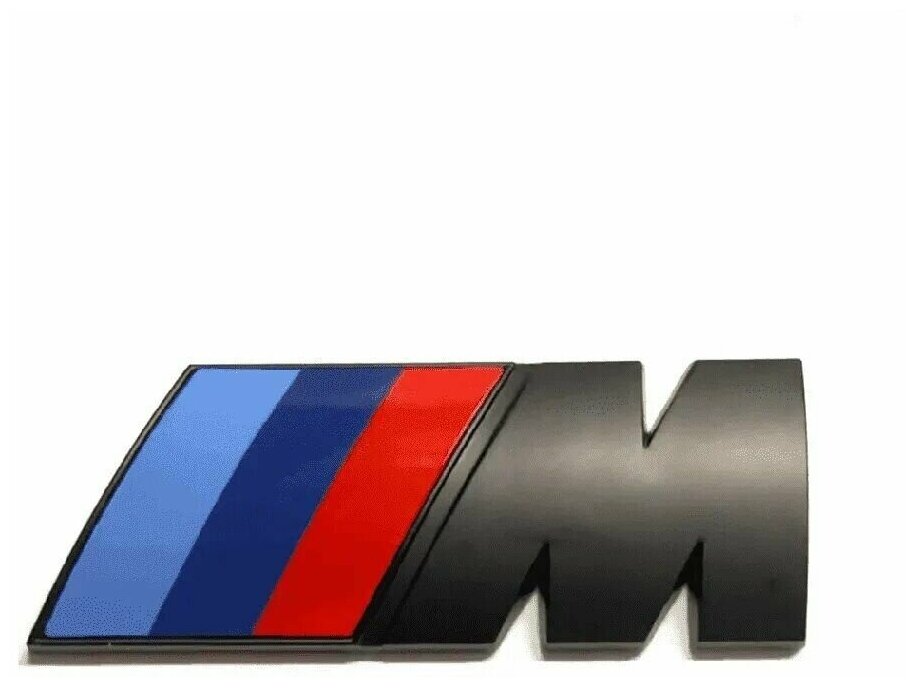 Шильдик (эмблема, надпись) для автомобия BMW БМВ на крыло M-performance 45-15 мм цвет черный матовый 2 штуки