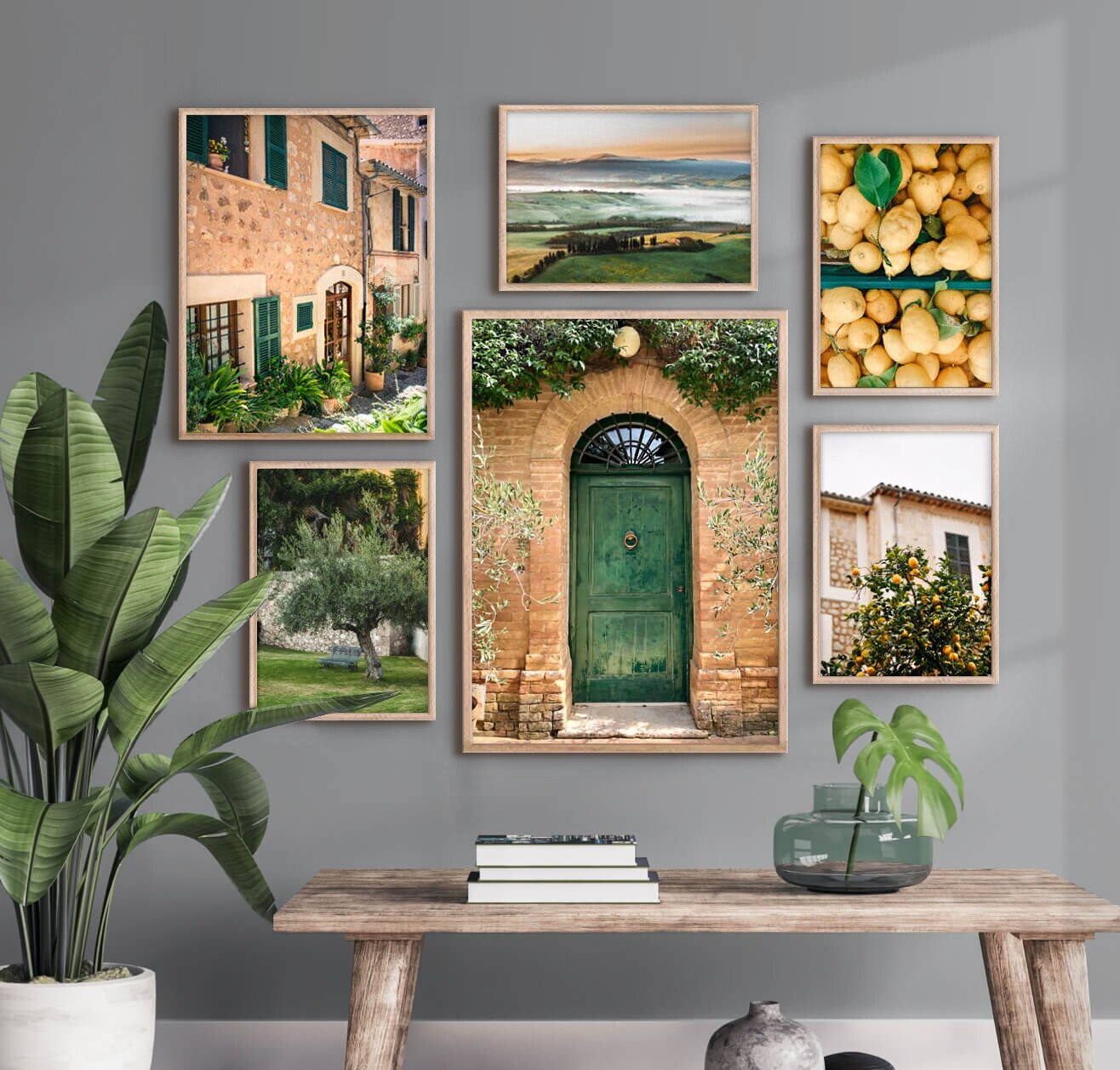 Набор постеров "Солнечная Италия" без рамки 6 шт в тубусе / Картины для интерьера / Плакаты / Постеры на стену