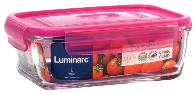 Контейнер LUMINARC Purebox Aктив 122л 30х15х78см прямоуг. с клапаном стекло пластик микс цвета 1 шт.