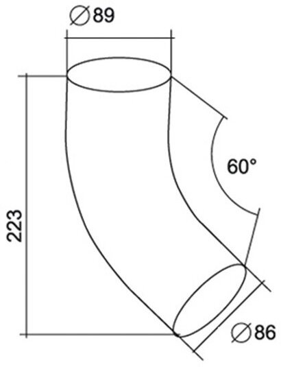 Колено водосточной трубы металлическое 60° на трубу 90 мм., RR 32 темно-коричневый, Grand Line - фотография № 4