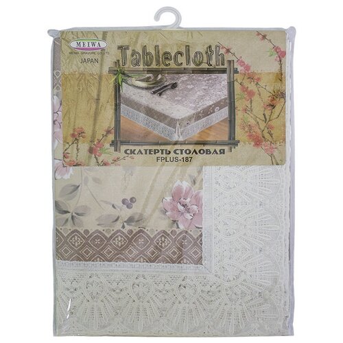фото Скатерть meiwa fplus-187, 152х122 см, белый/бежевый