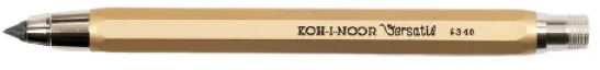 Цанговый карандаш c точилкой KOH-I-NOOR 5340/1, золотой металл, L=120 мм, D=5,6 мм