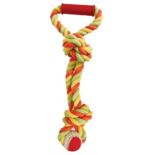 фото Triol грейфер для собак веревка цвет.с 2-мя узлами ручка-мяч 250-260гр цвет:разноцветный